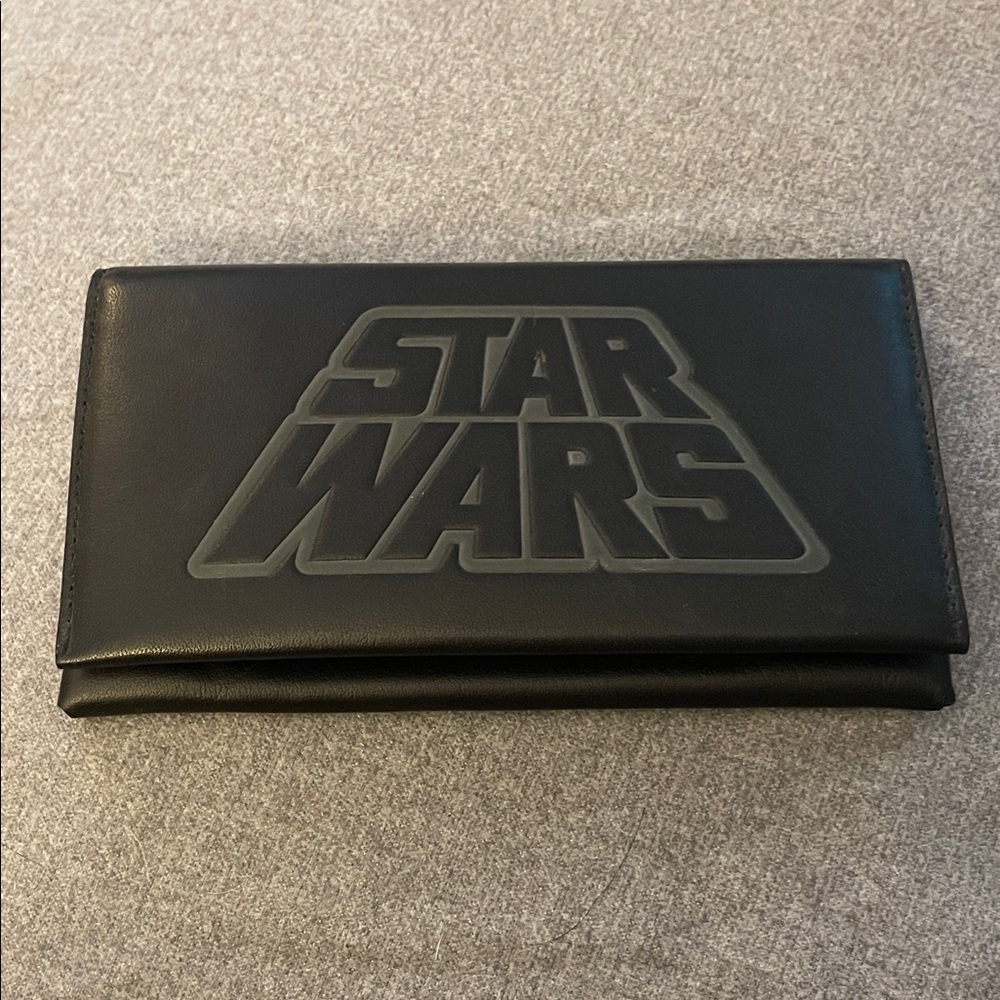 STAR WARS Coach Black Leather Wallet NEW